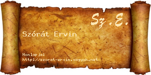 Szórát Ervin névjegykártya